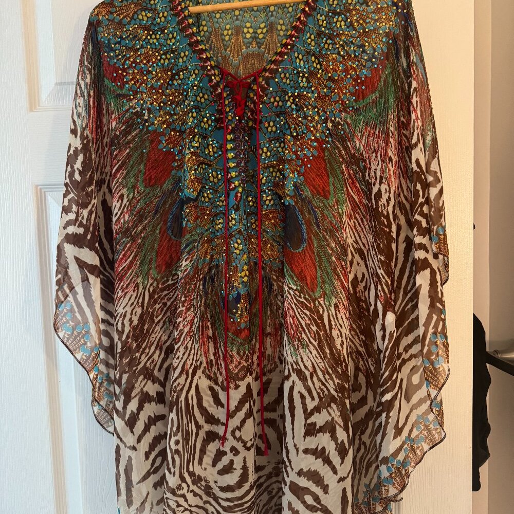 Stunning Selfie Couture Caftan by Treadology – Multicolored Boho Chic!